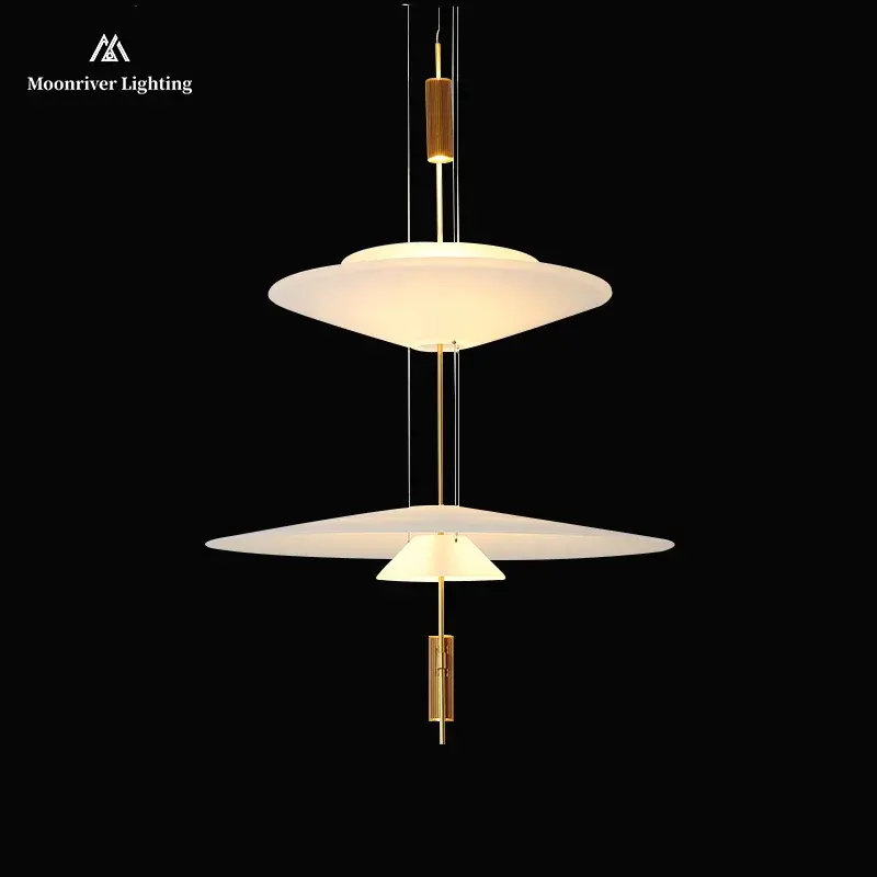 Modern Chandelier Flying Saucer Lamp UFO Hanging Light LED Pendant Light For Dining Table Living Room Restaurant Bar Lustre