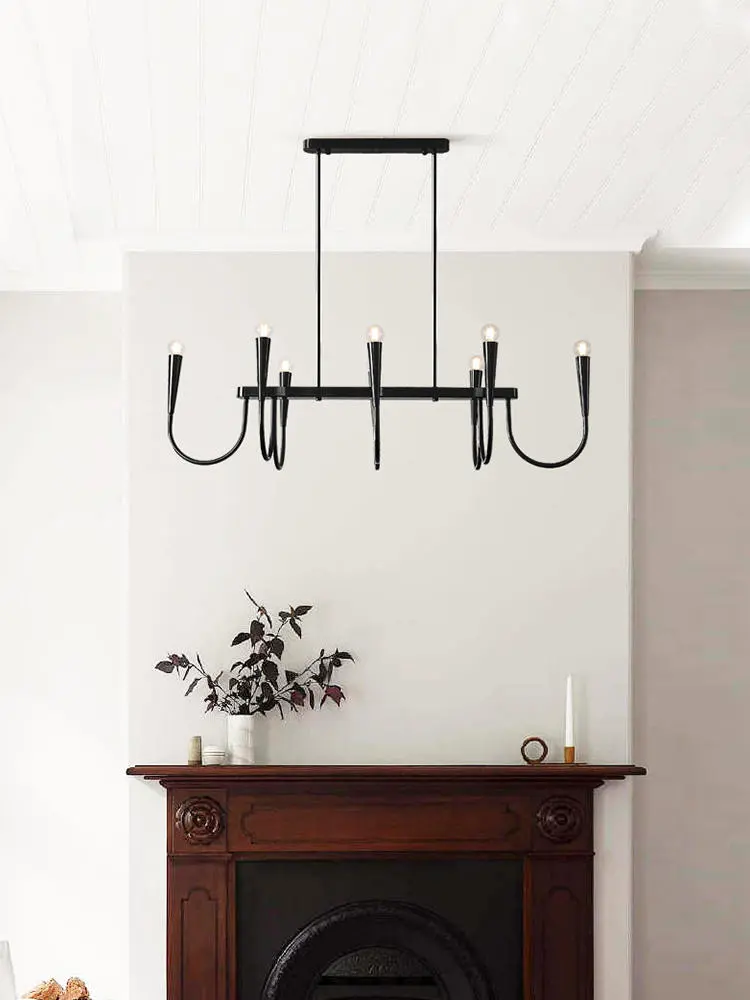 French Metal Pendant Light Luxury Candle Kitchen Dining Island LED Chandeliers Living Room Bar Table Led Lights for Home Decor