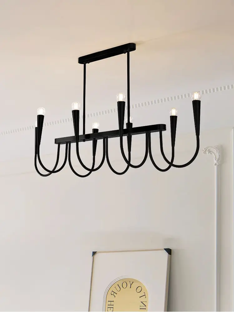 French Metal Pendant Light Luxury Candle Kitchen Dining Island LED Chandeliers Living Room Bar Table Led Lights for Home Decor