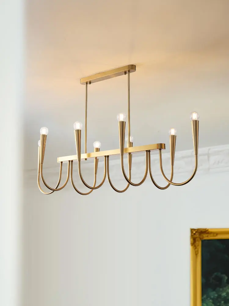 French Metal Pendant Light Luxury Candle Kitchen Dining Island LED Chandeliers Living Room Bar Table Led Lights for Home Decor
