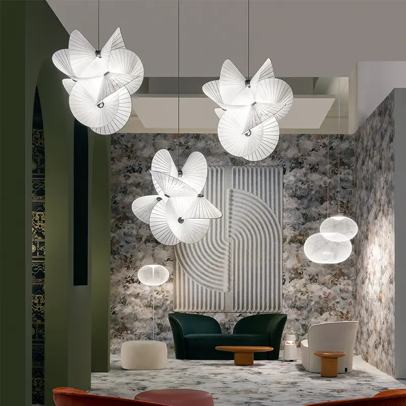 Living Room Ceiling Pendant Lamp Cloth Minimalist Led Chandelier Shop Bar Counter Hanging Lamp Room Decor Home Lustre