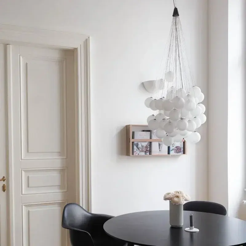Modern Staircase Led Ceiling Chandelier Luxury Glass Balls Ceiling Lamp Living Room French Pendant Light Home Decoration Lustre
