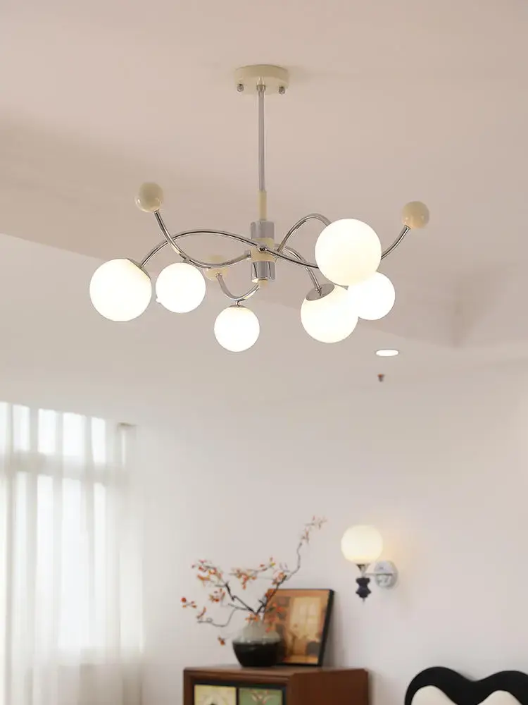 French Style Led Ceiling Chandelier Living Room Kitchen Island Ceiling Lamp Iron Glass Pendant Lights Home Decorations Lustre