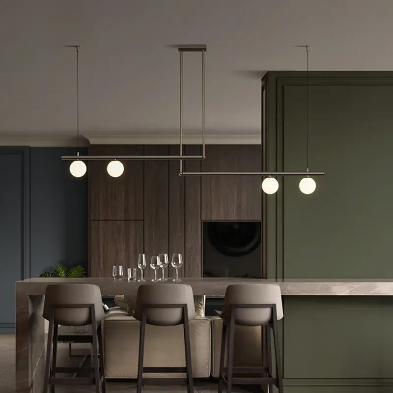 Modern Minimalist Chandelier Living Room Dining Table Ceiling Pendant Lights Creative Linear Hanging Lamp Room Decor Lustre