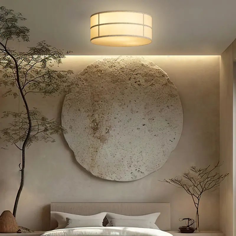 Wabi Sabi Cloth Ceiling Chandelier Japan Fabric Living Room Bedroom Ceiling Light Hotel Restaurant Shop Pendant Light Home Decor