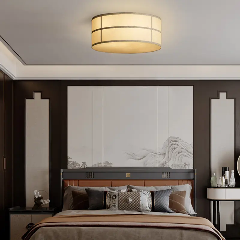 Wabi Sabi Cloth Ceiling Chandelier Japan Fabric Living Room Bedroom Ceiling Light Hotel Restaurant Shop Pendant Light Home Decor