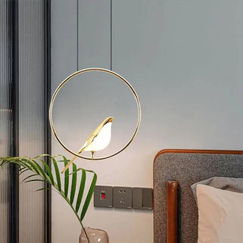 Magpie Bird Chandelier Animal Hanging Lamp Children' Room Droplight Modren Style Pendant Light for Home Decor Appliances 2024