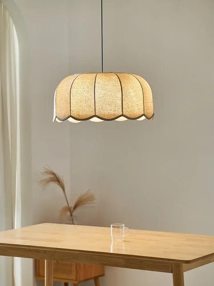 Vintage Restaurant Living Room Japan Fabric Pendant Light  Chandelier Hotel Shop Ceiling Light for Home and Decoration Fixutre