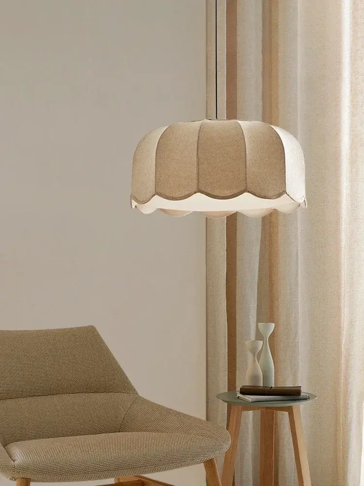 Vintage Restaurant Living Room Japan Fabric Pendant Light  Chandelier Hotel Shop Ceiling Light for Home and Decoration Fixutre