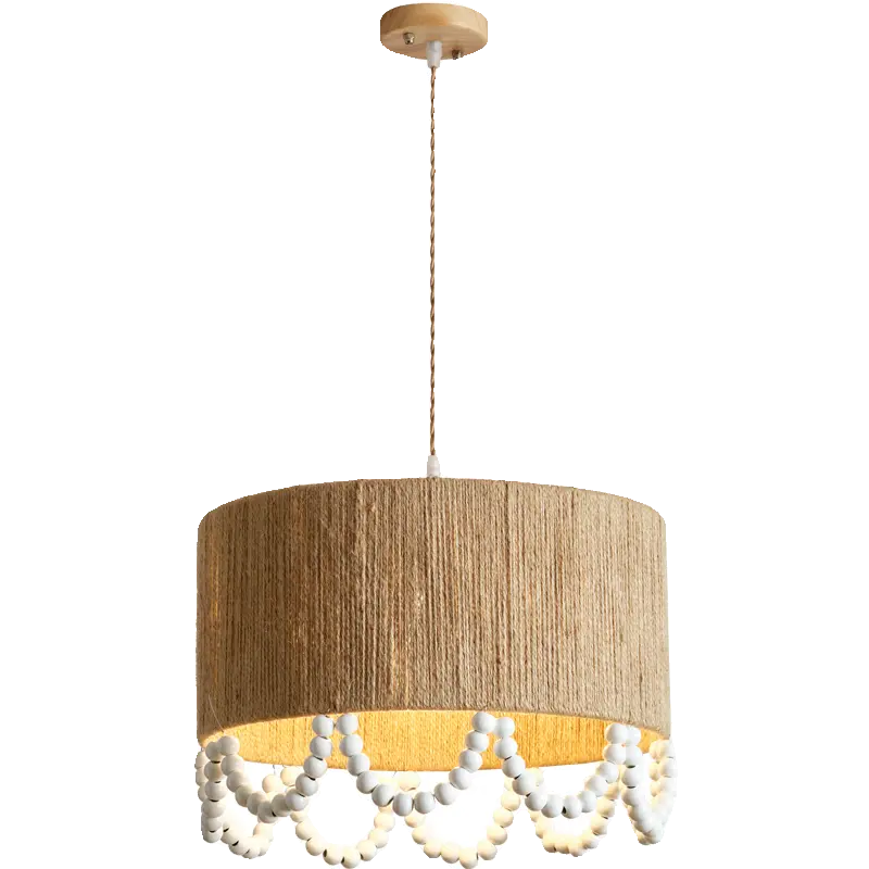 Bohemian Hemp Rope Pendant Light Restaurant Shop Hotel Boho Chandelier Japan Vintage Hanging Ceiling Lights for Room Decor