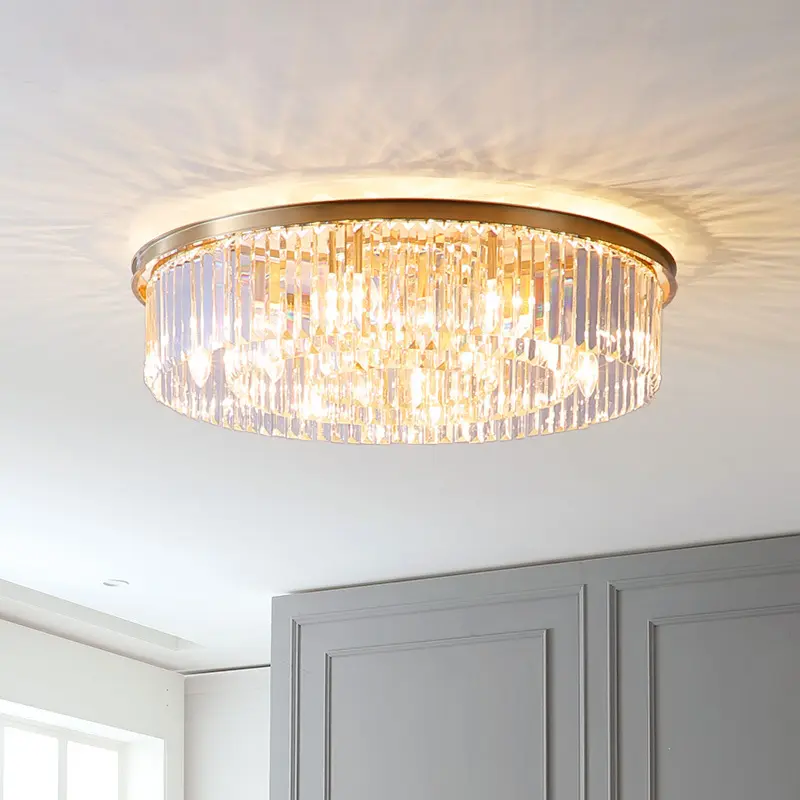 European Crystal Chandelier Modern Luxury Ceiling Lamp Contemporary Style Pendant Light for Home Decoration Restaurant Lantern