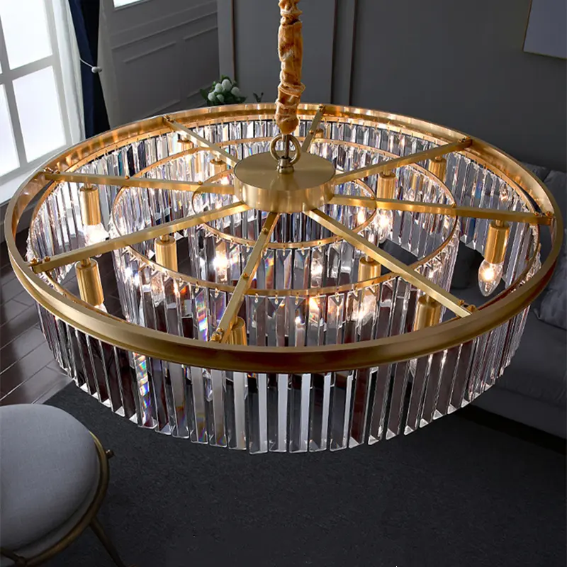 European Crystal Chandelier Modern Luxury Ceiling Lamp Contemporary Style Pendant Light for Home Decoration Restaurant Lantern