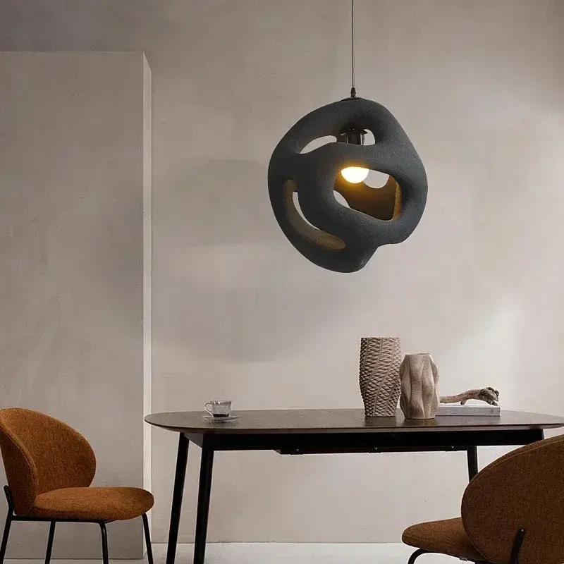 Wabi Sabi Style Pendant Lights Bedroom Dining  Indoor Hanging Lamps Nordic Restaurant Home Decor Chandeliers LED Fixtures