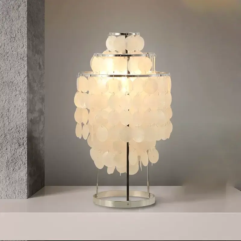 Art Decor Shell Pendant Lights Modern Hotel Restaurant Shop Cozy Chandelier Living Room Bedroom Hanging Lamp for Room Decor