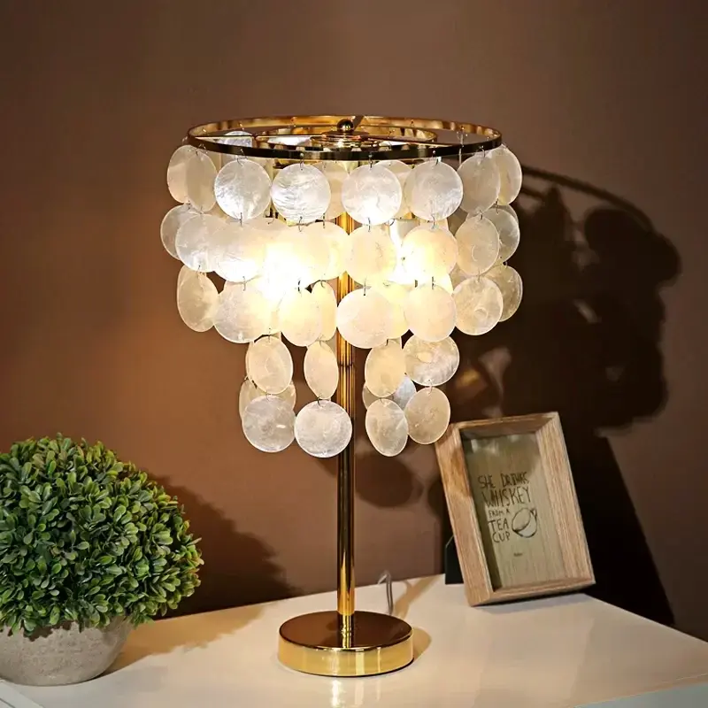 Art Decor Shell Pendant Lights Modern Hotel Restaurant Shop Cozy Chandelier Living Room Bedroom Hanging Lamp for Room Decor