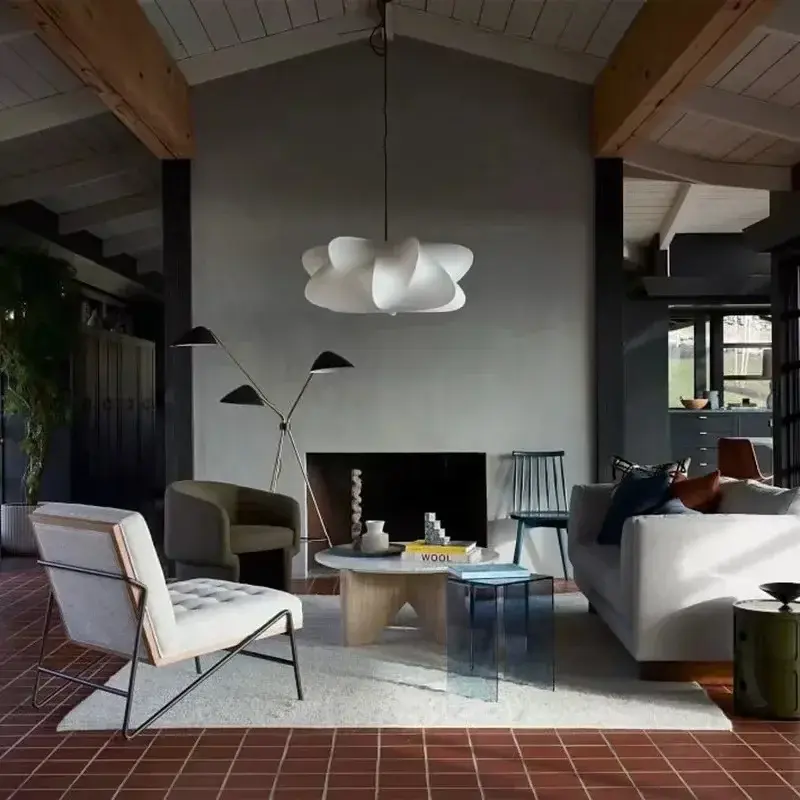 Wabi Sabi Living Room Ceiling Lamp Shop Bar Parlor Pendant Lights Silk Japan Hanging Chandelier Home Decorations Lustre