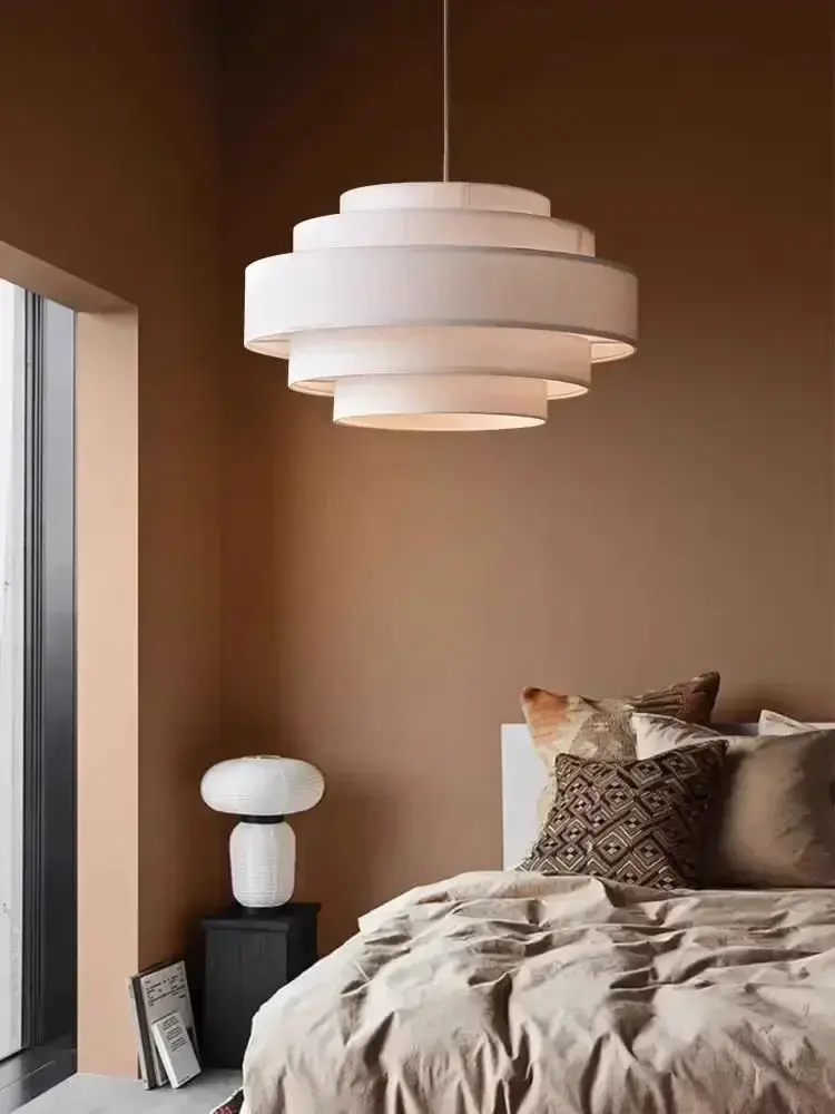Wabi Sabi Cloth Led Ceiling Chandelier Japan Living Room Ceiling Lamp Restaurant Dining Room Pendant Lights Home Decorations