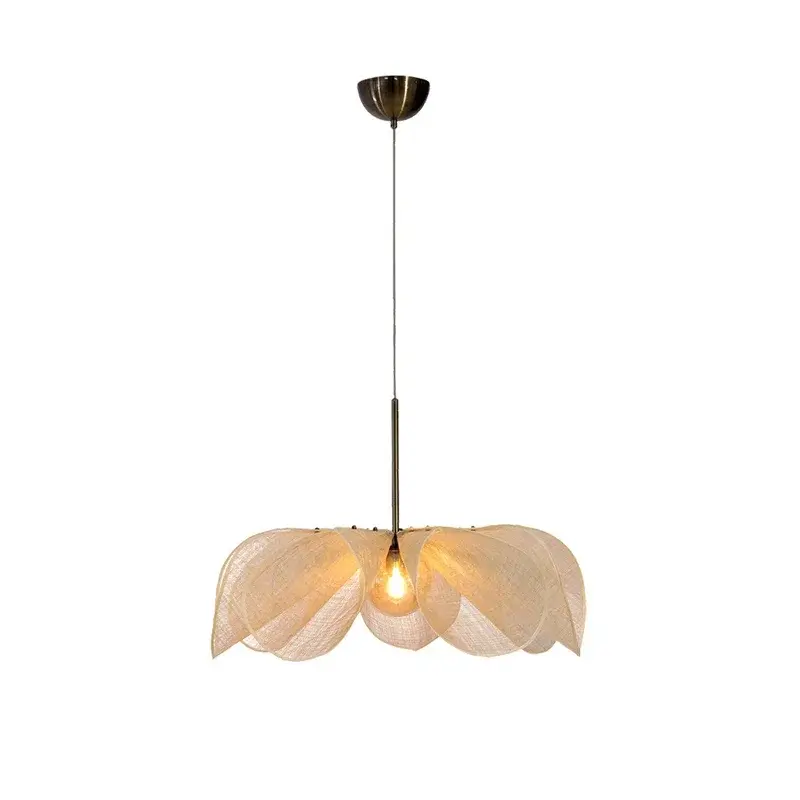 Vintage Fabric Ceiling Pendant Light Wabi Sabi Japan Ceiling Hanging Lamp Living Room Restaurant Hotel Chandelier Mood Light