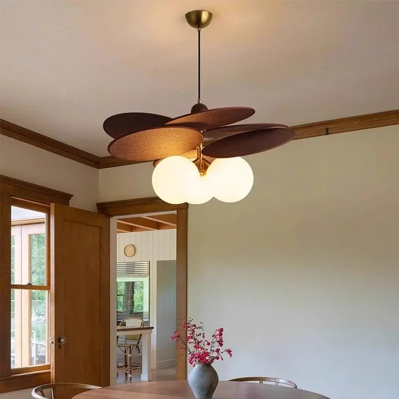 Rattan Weave Vintage Pendant Light Retro Restaurant Shop Hotel Chandelier Living Room Japan Hanging Lamp for Room Decor Lusutre