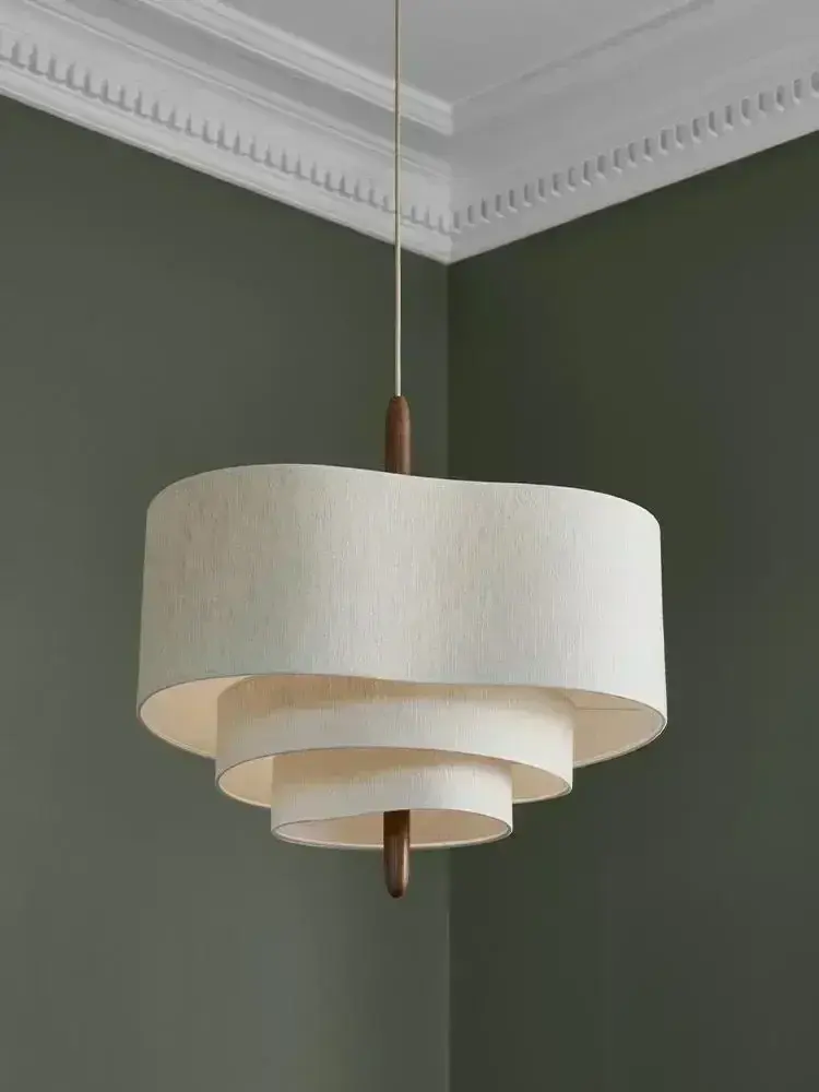 Kitchen Island Pendant Lights Wabi Sabi Led Ceiling Chandelier Japan Cloth Ceiling Lamp Living Room Home Decorations Lustre