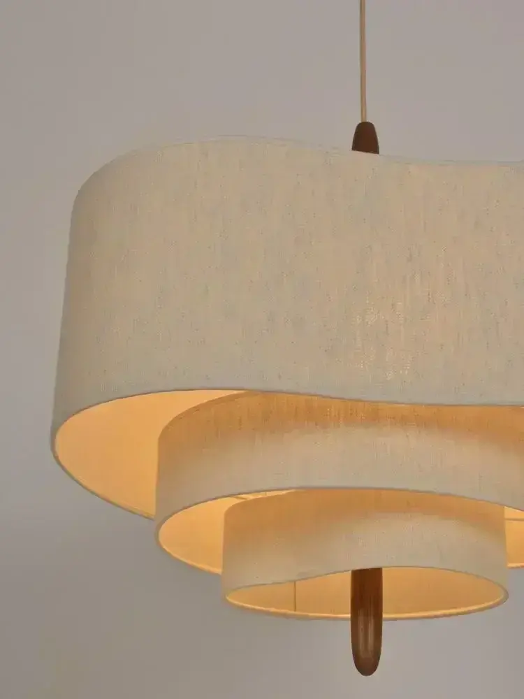 Kitchen Island Pendant Lights Wabi Sabi Led Ceiling Chandelier Japan Cloth Ceiling Lamp Living Room Home Decorations Lustre