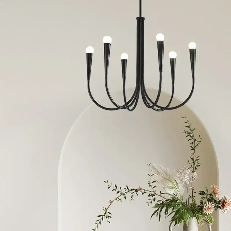 Luxury Candle Pendant Lights Modern Iron Golden Chandeliers Living Room Bedroom Restaurant Hanging Lamps for Luminaires Fixture