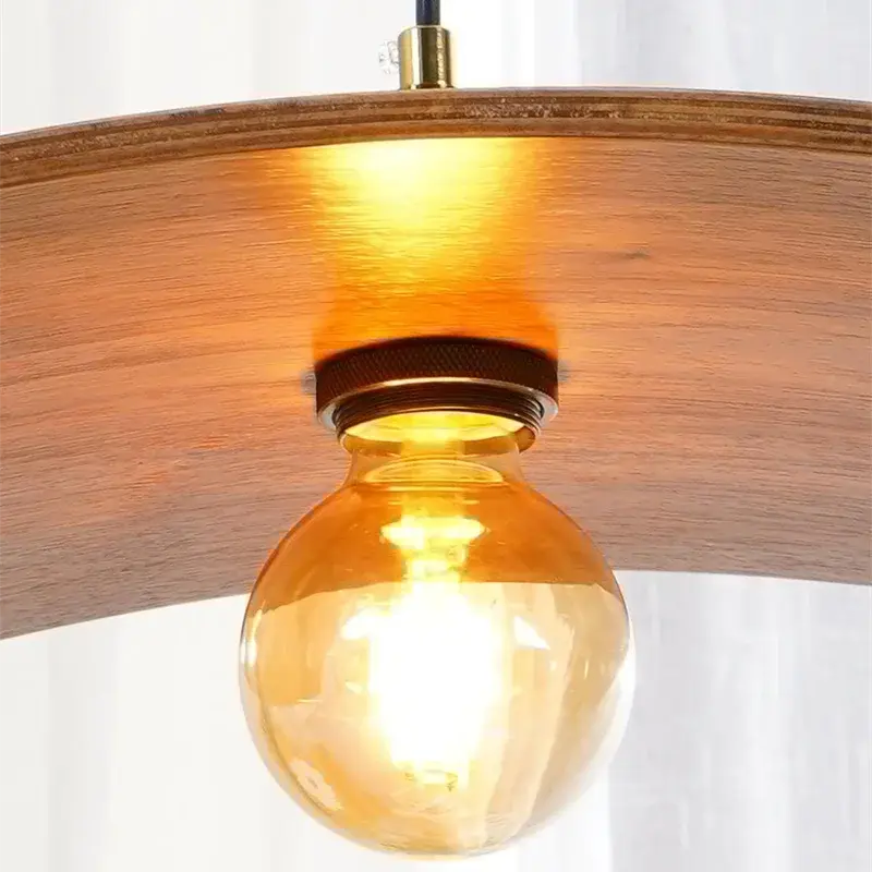Retro Solid Wood Pendant Light Japanese Wabi Sabi Kitchen Dining Room Hanging Lamp Living Room Bedroom E27 Led Light Mood Light