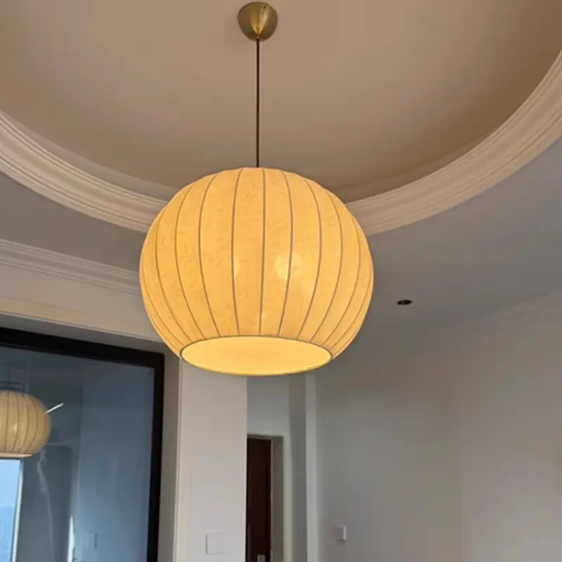 Japan Cloth Pendant Lights Wabi Sabi Retro Fabric Chandelier Living Room Restaurant Hanging Light for Room Decor Mood Light