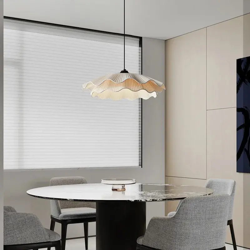 Modern Art Decor Pendant Lihgts Korea Fabric LED Chandeliers Living Room Bedroom Ceiling Lamp Dinging Room LED Lights