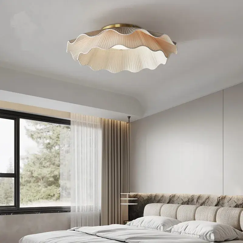 Modern Art Decor Pendant Lihgts Korea Fabric LED Chandeliers Living Room Bedroom Ceiling Lamp Dinging Room LED Lights