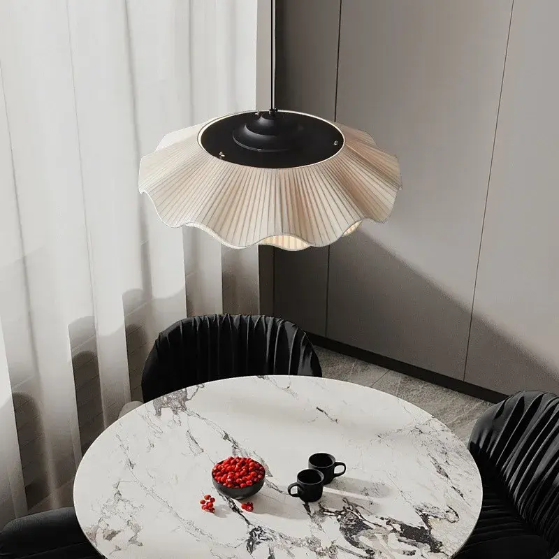 Modern Art Decor Pendant Lihgts Korea Fabric LED Chandeliers Living Room Bedroom Ceiling Lamp Dinging Room LED Lights