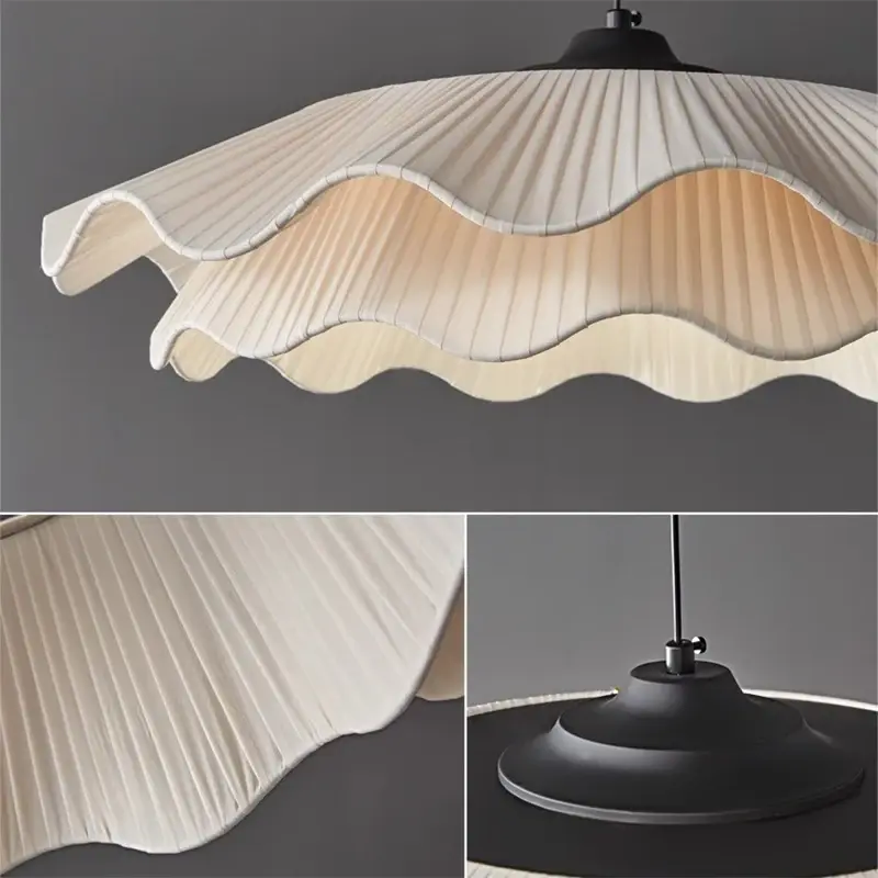 Modern Art Decor Pendant Lihgts Korea Fabric LED Chandeliers Living Room Bedroom Ceiling Lamp Dinging Room LED Lights