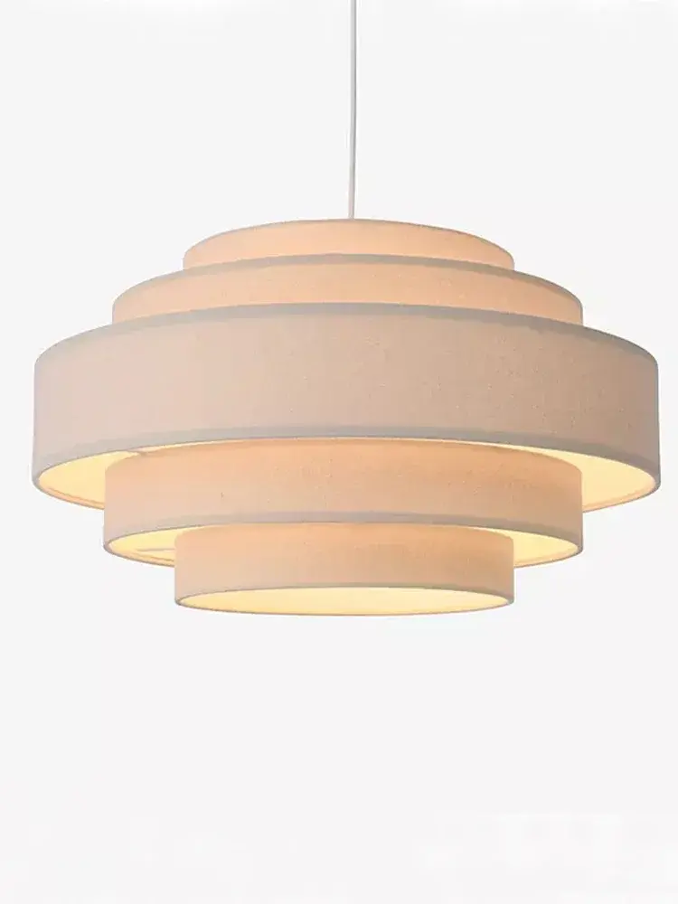 Wabi Sabi Fabric Pendant Light Japan Cloth Chandelier for Living Room Bedroom Home Decor White Cloth Pendant Lamp
