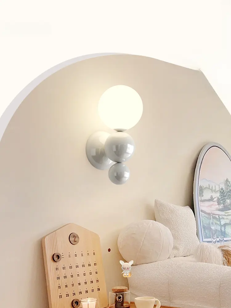 Cream Minimalist Bedroom Bedside Wall Lamp Living Room Background Ancient Costume Decoration Lamp Aisle Lighting Wall Light