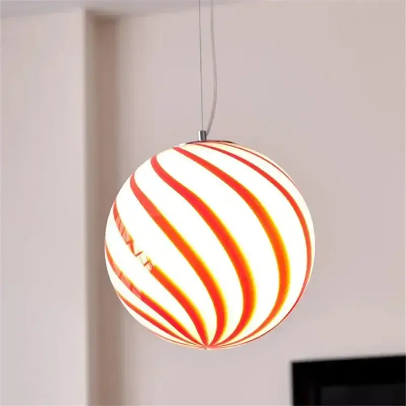 Living Kid Room Hanging Lamp Restaurant Shop Hotel Art Deco Lollipop Chandelier Candy Ball Color Pendant Lights for Mood Light