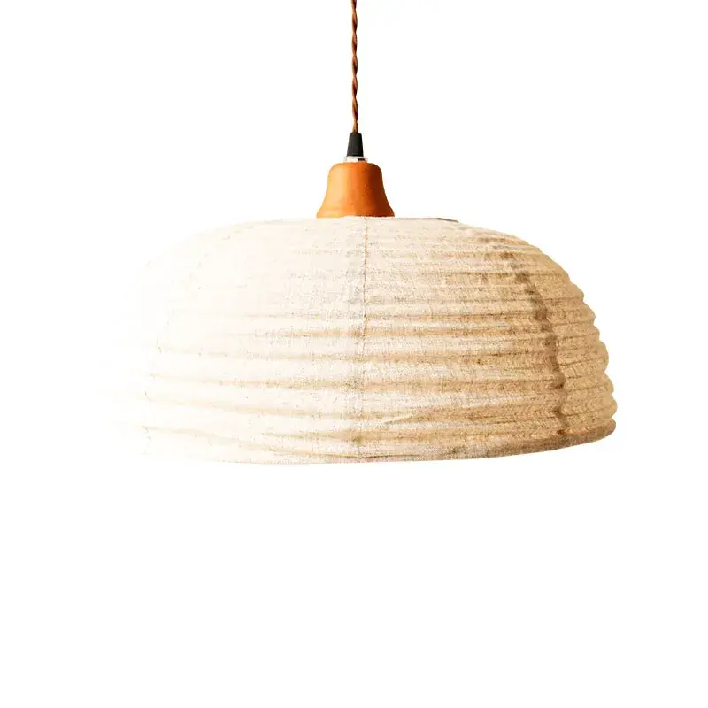 Japan Fabric Chandelier Wabi Sabi Cloth Tearoom Pendant Light for Restaurant Shop Hotel Mood Light Living Room Lustre