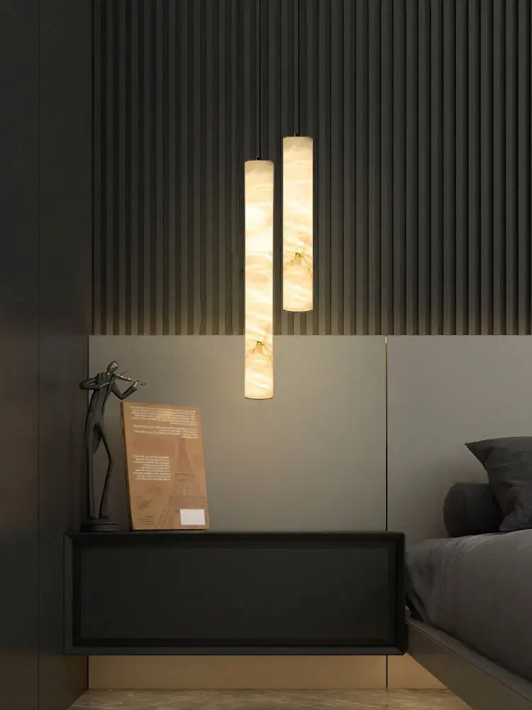 Natural Marble Pendant Lights Hotel Restaurant Porch Luxury Chandeliers Living Room Bedside Led Lights for Home Decor Lustre
