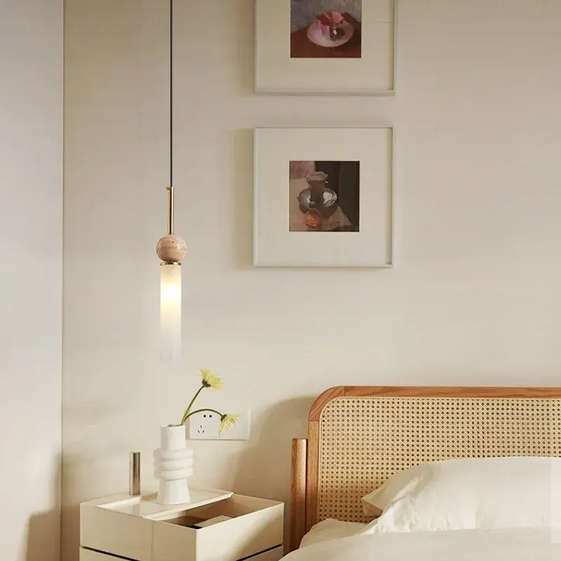 Modern Art Decor Hotel Restaraunt Pendant Lights Natural Stone Led Chandeliers Living Room Bedside Led Light for Home Decor