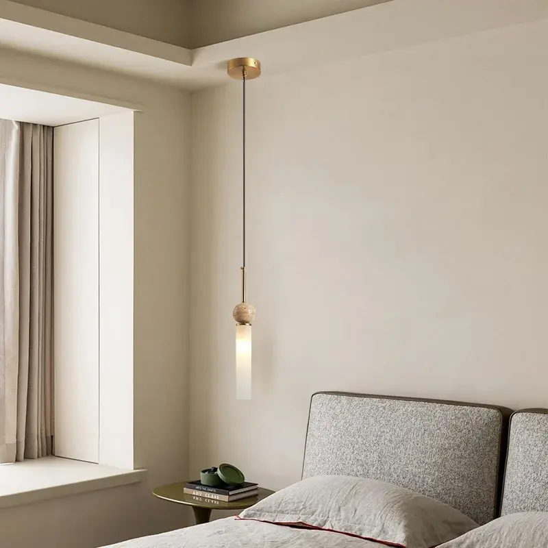Modern Art Decor Hotel Restaraunt Pendant Lights Natural Stone Led Chandeliers Living Room Bedside Led Light for Home Decor
