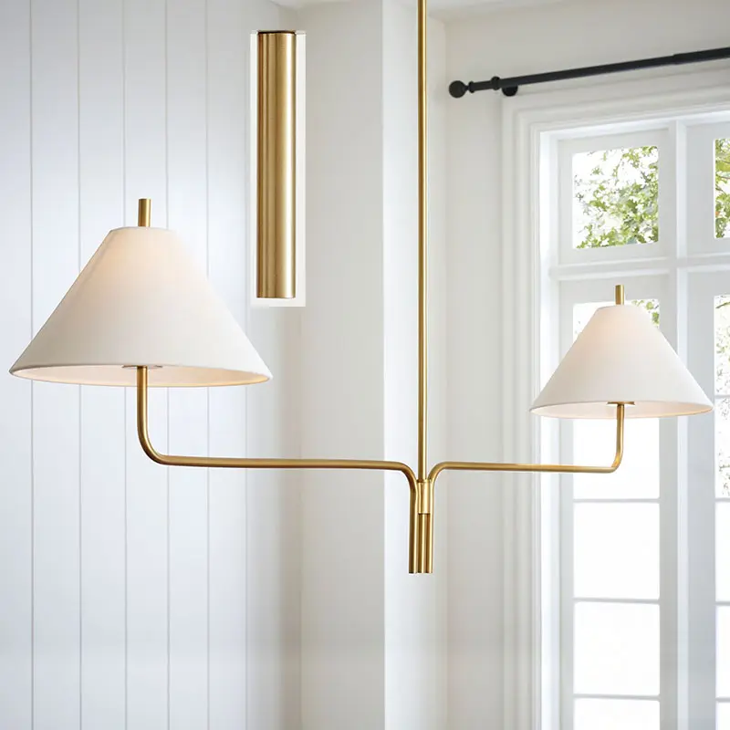 American Vintage Pendant Light Rustic Metal Dining Table Chandelier Minimalist Restaurant Hotel Table Hanging Lamp for Lustre