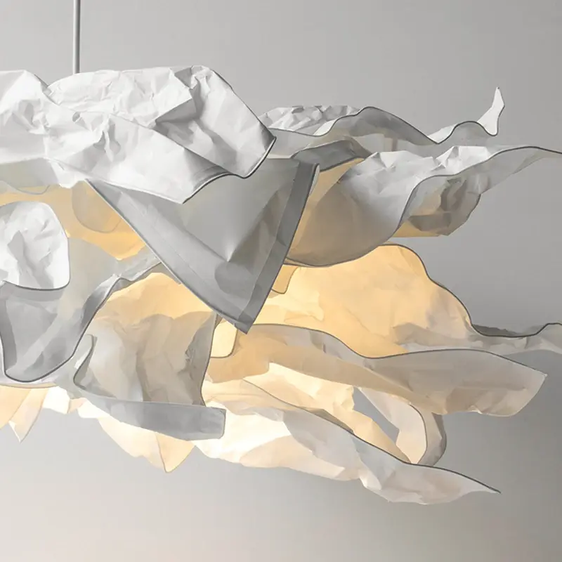 Modern Cloud Pendant Lights Living Room Bedroom Study Shop Decor Paper Chandelier Hotel Shop White Hanging Lamp