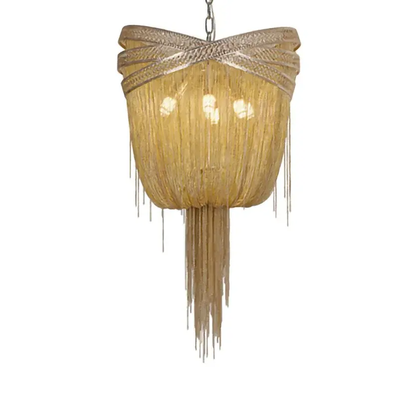 Industrial Tassels Pendant Lights Vintage Chain Hall Chandeliers Living Room Shop Restaurant Hanging Lamps LED Room Decor Lustre