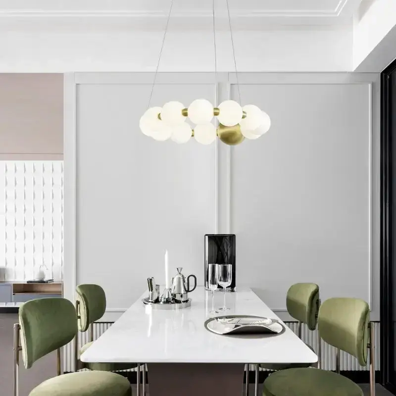 Hotel Hall Pendant Lights Europe Luxury Necklace Led Ceiling Chandelier Living Room Bedroom Ceiling Lamp Home Decorations Lustre