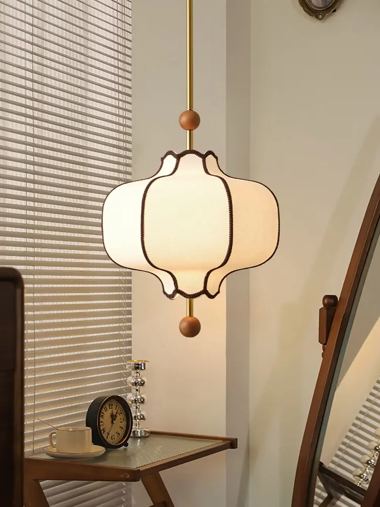 Japan Fabric Pendant Lights Retro Cloth Chandeliers Restaurant Shop Hotel Art Deco Hanging Lamp Living Room LED Mood Lights