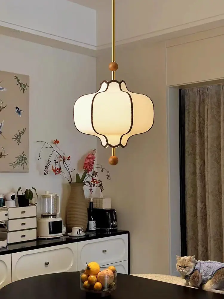 Japan Fabric Pendant Lights Retro Cloth Chandeliers Restaurant Shop Hotel Art Deco Hanging Lamp Living Room LED Mood Lights