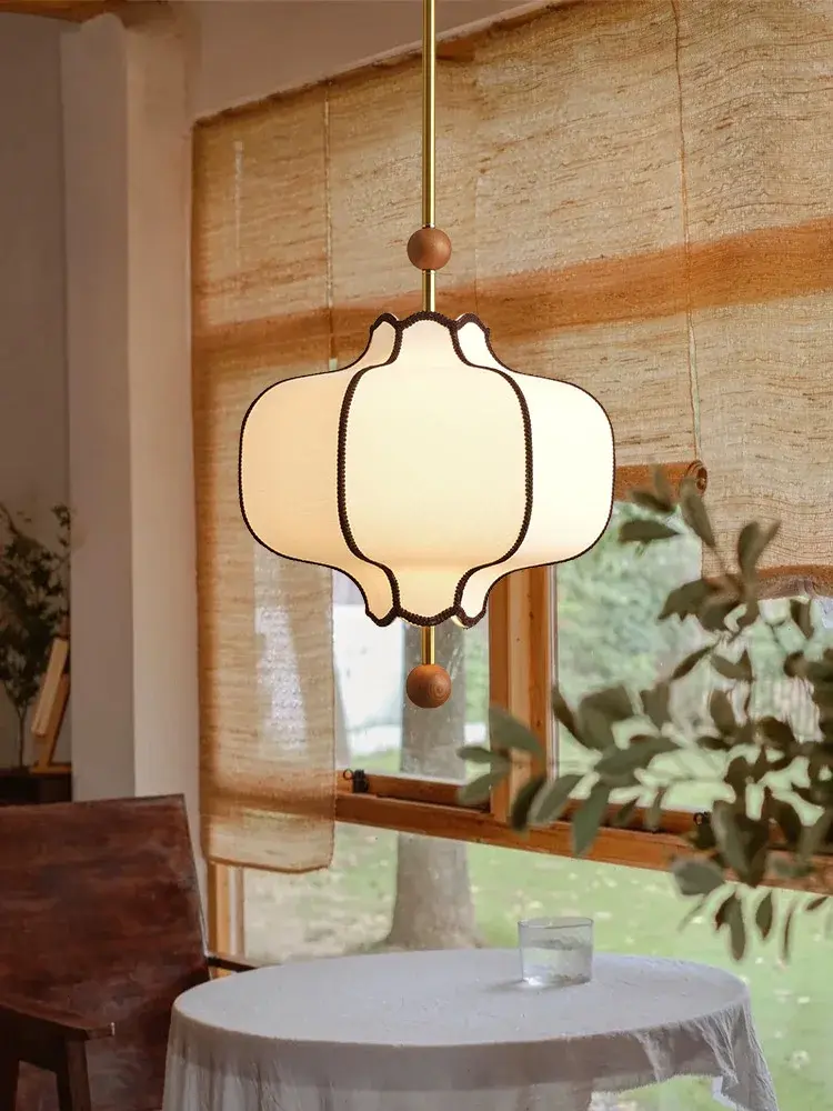 Japan Fabric Pendant Lights Retro Cloth Chandeliers Restaurant Shop Hotel Art Deco Hanging Lamp Living Room LED Mood Lights
