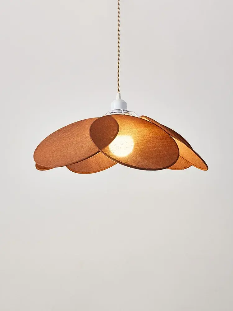 Japan Cloth Pendant Light Coffee Shop Restaurant Fabric E27 Chandelier Living Dining Table Ceiling Light for Home and Decoration