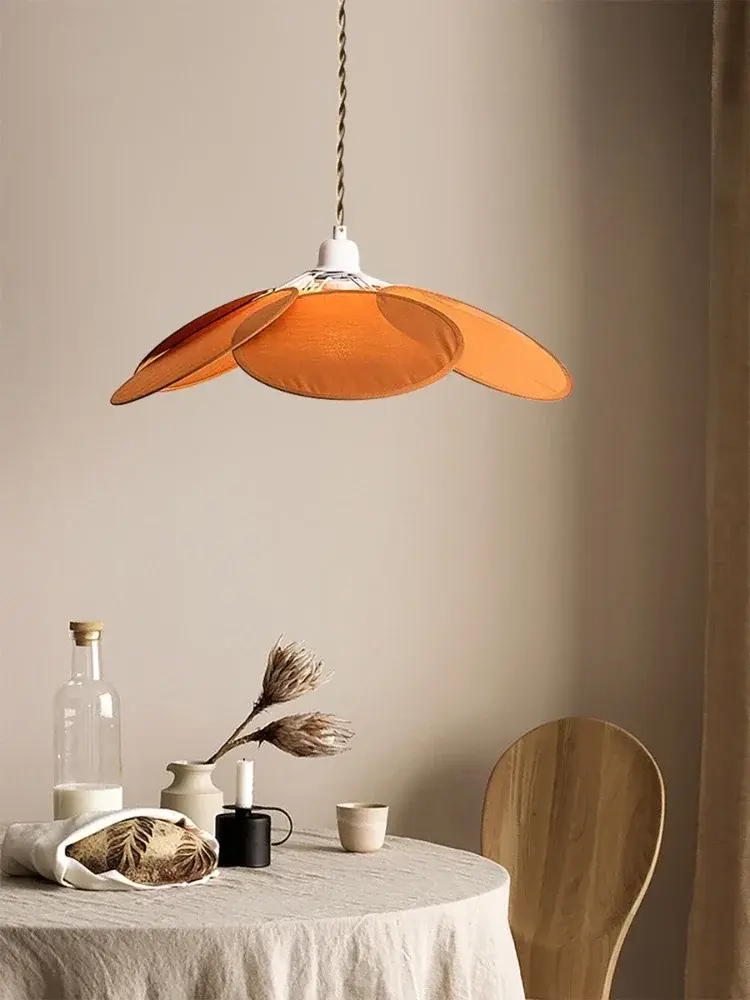 Japan Cloth Pendant Light Coffee Shop Restaurant Fabric E27 Chandelier Living Dining Table Ceiling Light for Home and Decoration