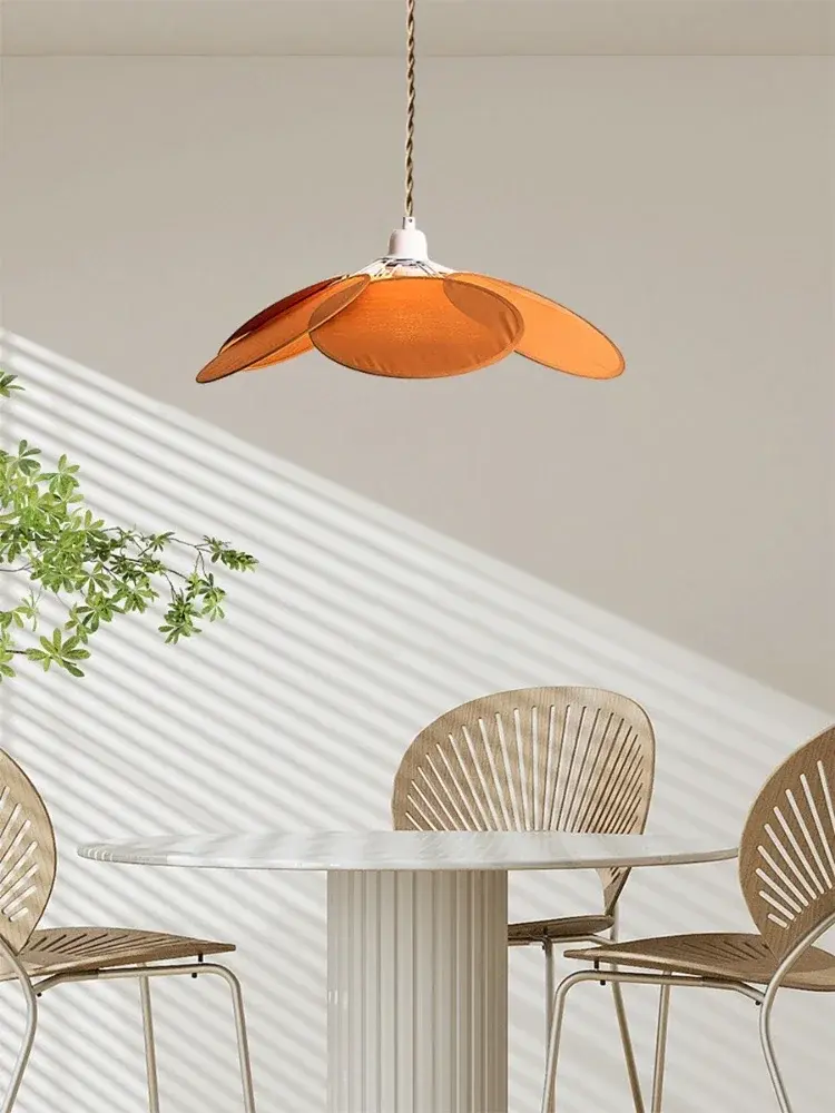 Japan Cloth Pendant Light Coffee Shop Restaurant Fabric E27 Chandelier Living Dining Table Ceiling Light for Home and Decoration