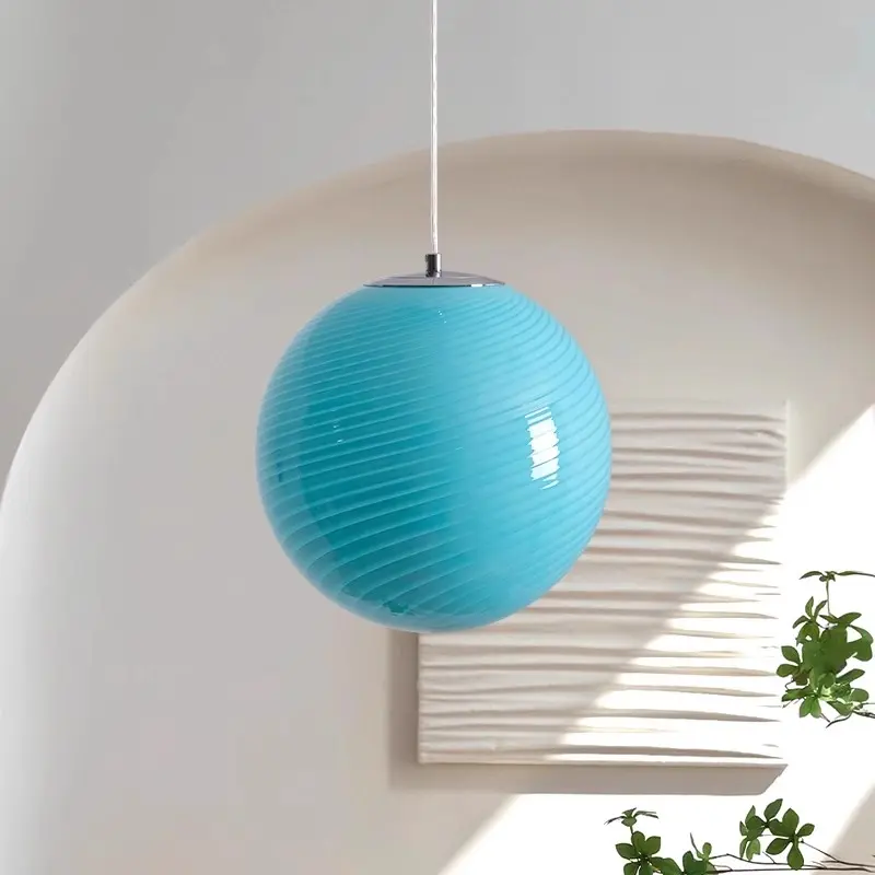 Murano Lollipop Colorful LED Chandeliers Cream Restaurant Hotel Glass Pendant Ligts Living Rooom LED Lihgts Mood Lights Lustre